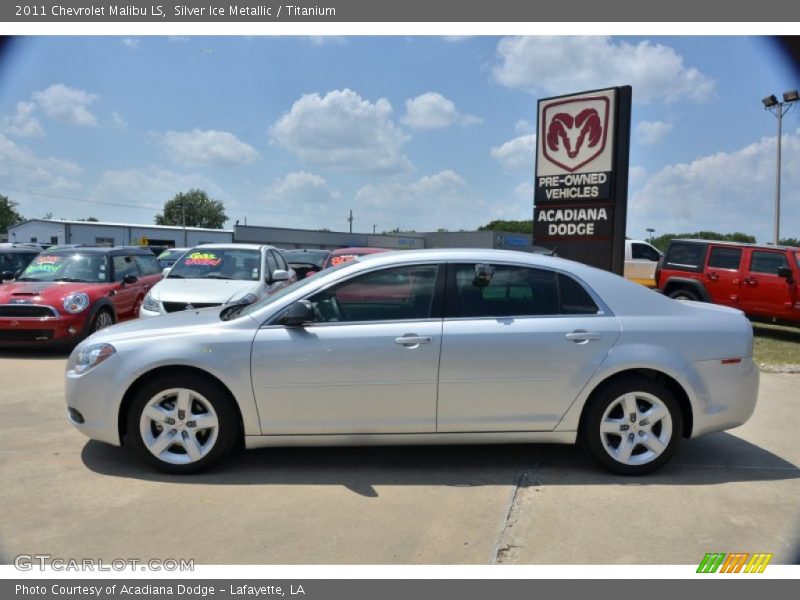 Silver Ice Metallic / Titanium 2011 Chevrolet Malibu LS