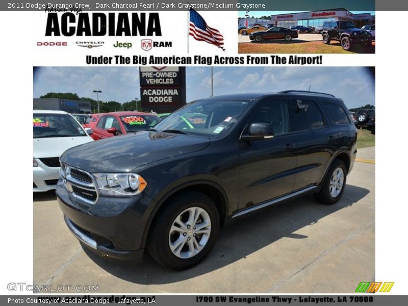 Dark Charcoal Pearl / Dark Graystone/Medium Graystone 2011 Dodge Durango Crew