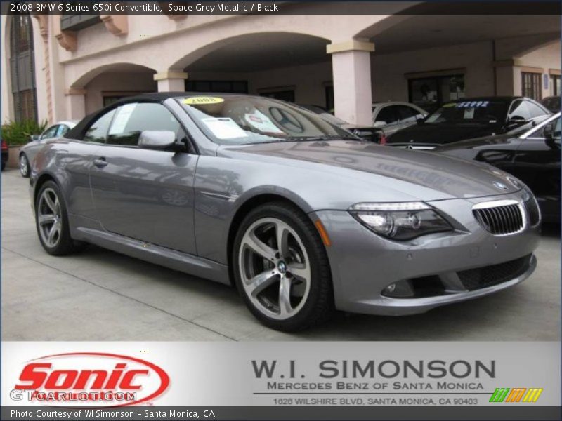 Space Grey Metallic / Black 2008 BMW 6 Series 650i Convertible