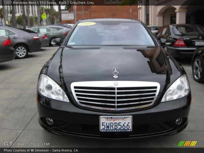 Black / Grey/Dark Grey 2007 Mercedes-Benz S 550 Sedan
