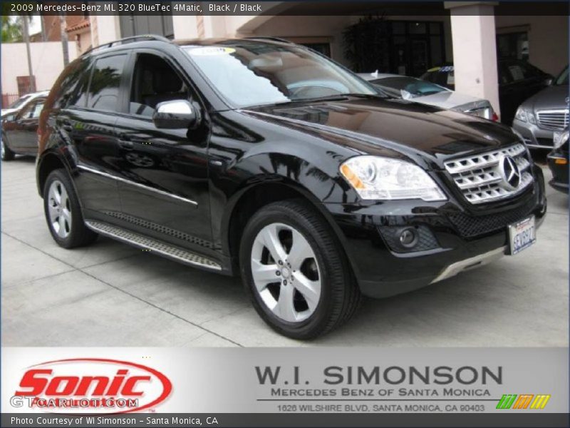 Black / Black 2009 Mercedes-Benz ML 320 BlueTec 4Matic