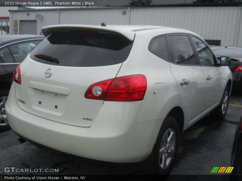 Phantom White / Black 2010 Nissan Rogue S AWD
