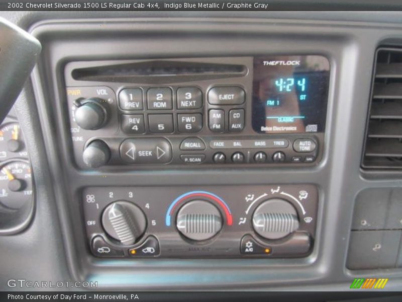 Indigo Blue Metallic / Graphite Gray 2002 Chevrolet Silverado 1500 LS Regular Cab 4x4