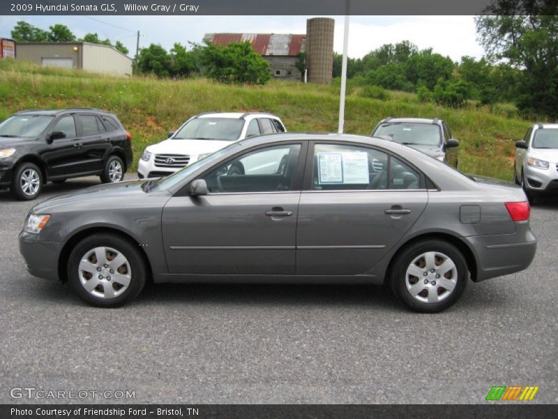 Willow Gray / Gray 2009 Hyundai Sonata GLS