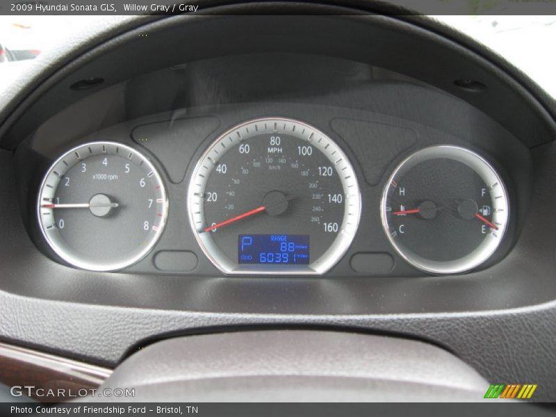 Willow Gray / Gray 2009 Hyundai Sonata GLS