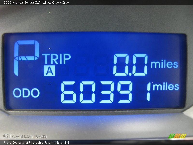 Willow Gray / Gray 2009 Hyundai Sonata GLS
