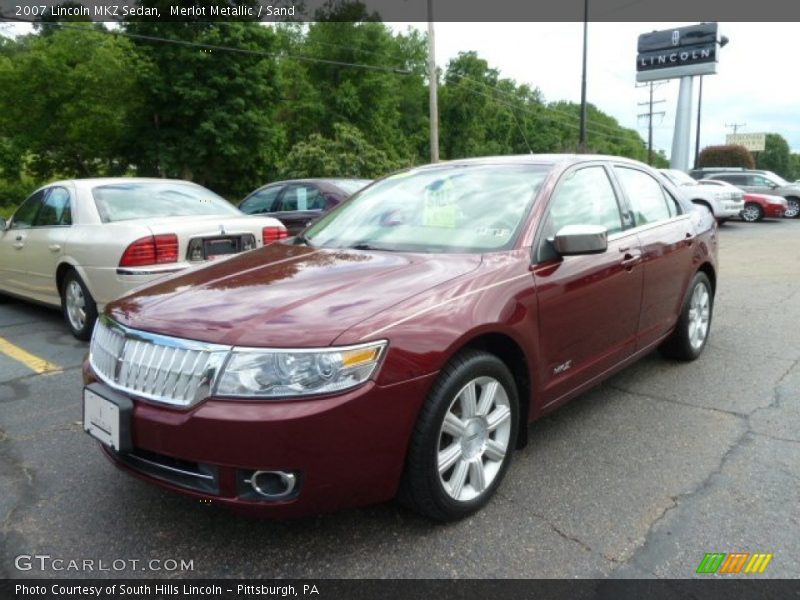 Merlot Metallic / Sand 2007 Lincoln MKZ Sedan