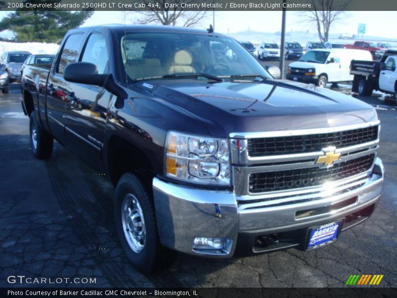 Dark Cherry Metallic / Ebony Black/Light Cashmere 2008 Chevrolet Silverado 2500HD LT Crew Cab 4x4