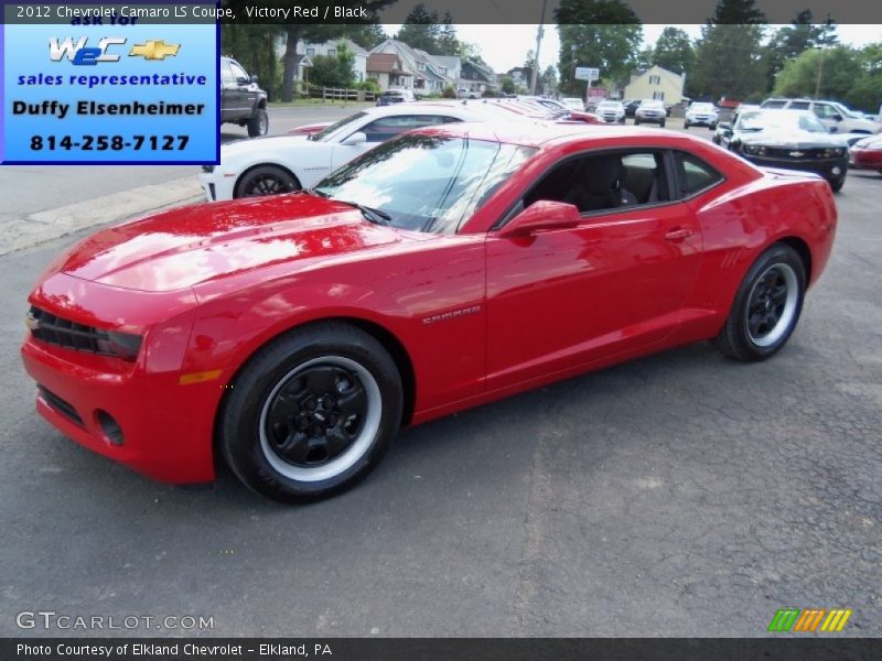 Victory Red / Black 2012 Chevrolet Camaro LS Coupe