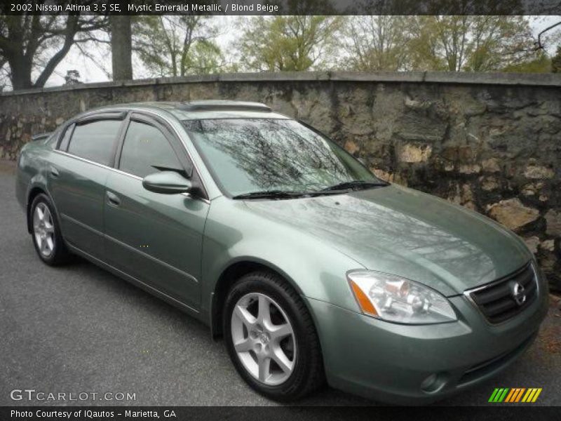 Mystic Emerald Metallic / Blond Beige 2002 Nissan Altima 3.5 SE