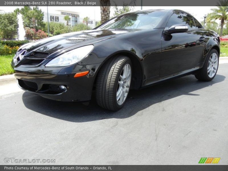 Black / Beige 2008 Mercedes-Benz SLK 280 Roadster