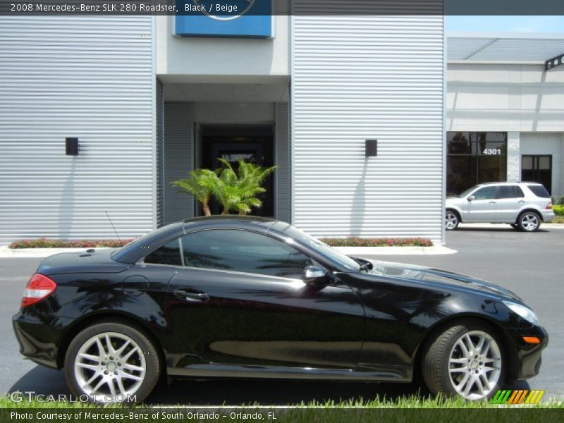Black / Beige 2008 Mercedes-Benz SLK 280 Roadster
