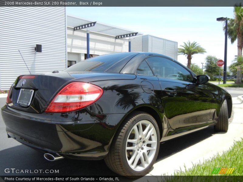 Black / Beige 2008 Mercedes-Benz SLK 280 Roadster