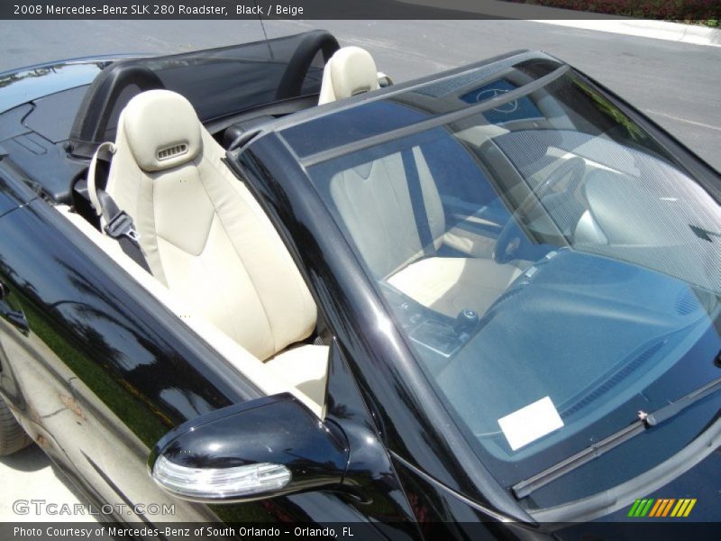 Black / Beige 2008 Mercedes-Benz SLK 280 Roadster
