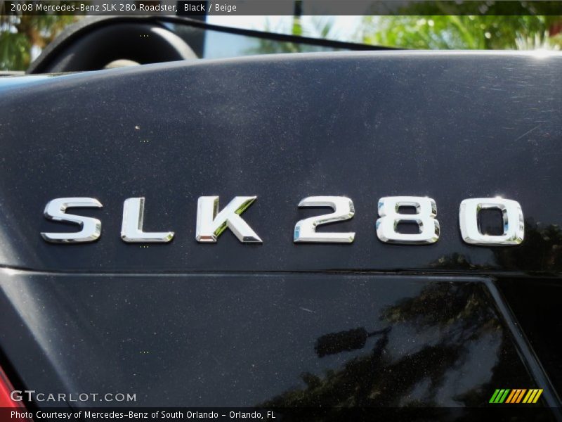Black / Beige 2008 Mercedes-Benz SLK 280 Roadster
