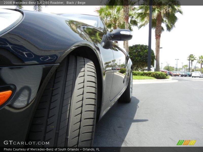 Black / Beige 2008 Mercedes-Benz SLK 280 Roadster