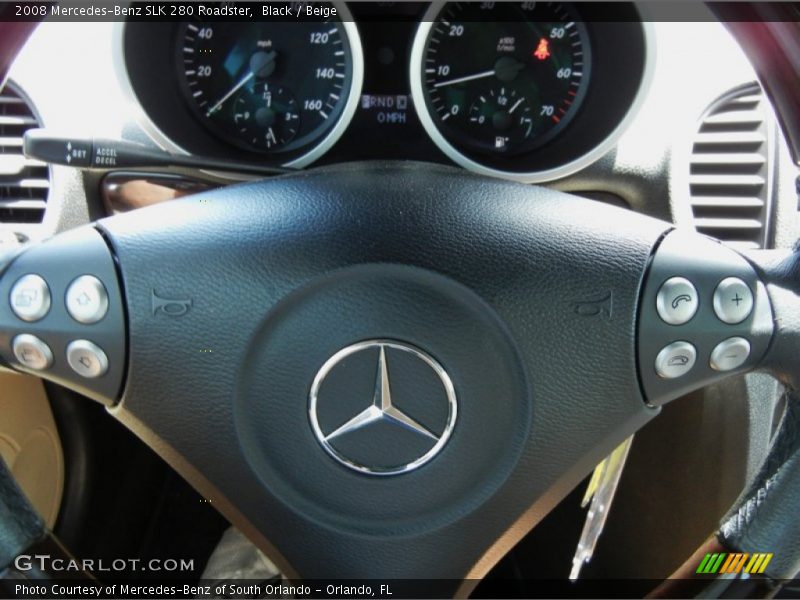 Black / Beige 2008 Mercedes-Benz SLK 280 Roadster