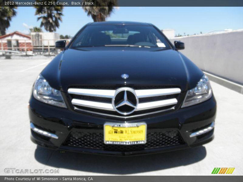Black / Black 2012 Mercedes-Benz C 250 Coupe