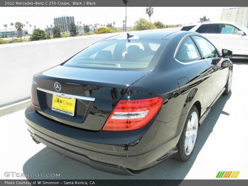 Black / Black 2012 Mercedes-Benz C 250 Coupe