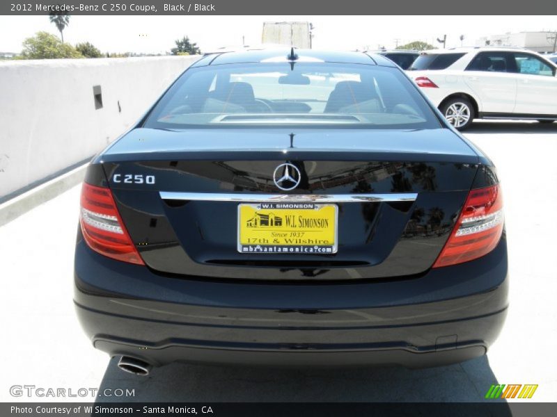Black / Black 2012 Mercedes-Benz C 250 Coupe