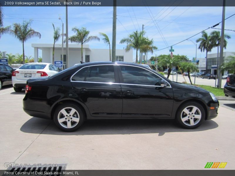 Black Uni / Pure Beige 2009 Volkswagen Jetta SE Sedan