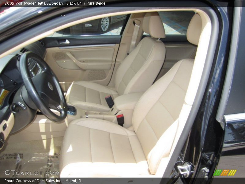 Black Uni / Pure Beige 2009 Volkswagen Jetta SE Sedan