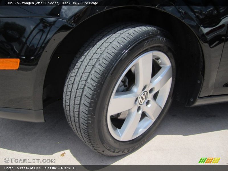 Black Uni / Pure Beige 2009 Volkswagen Jetta SE Sedan