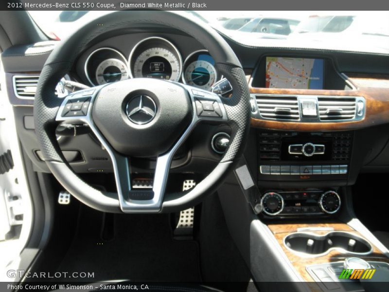 Diamond White Metallic / Black 2012 Mercedes-Benz CLS 550 Coupe