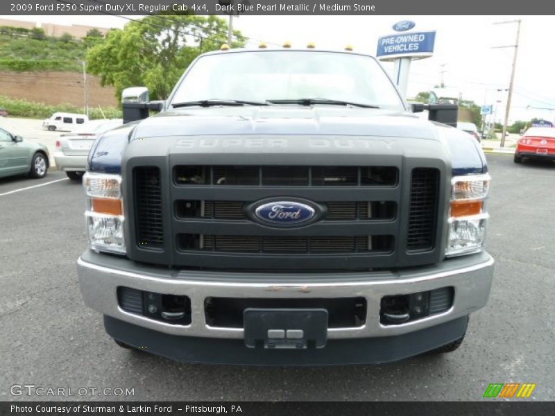 Dark Blue Pearl Metallic / Medium Stone 2009 Ford F250 Super Duty XL Regular Cab 4x4