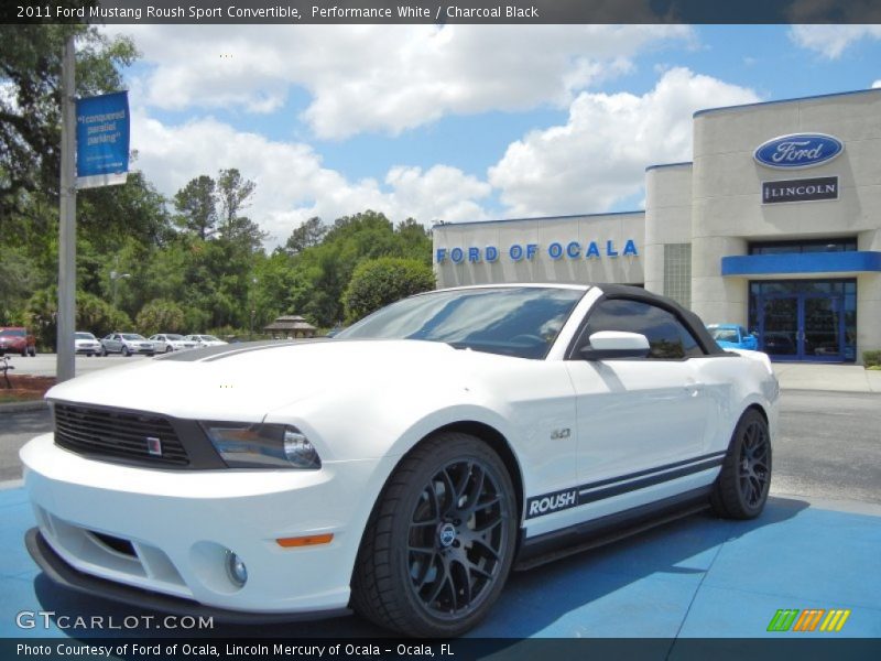 Performance White / Charcoal Black 2011 Ford Mustang Roush Sport Convertible