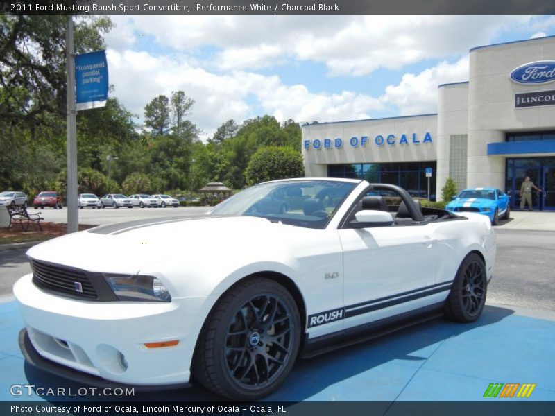 Performance White / Charcoal Black 2011 Ford Mustang Roush Sport Convertible