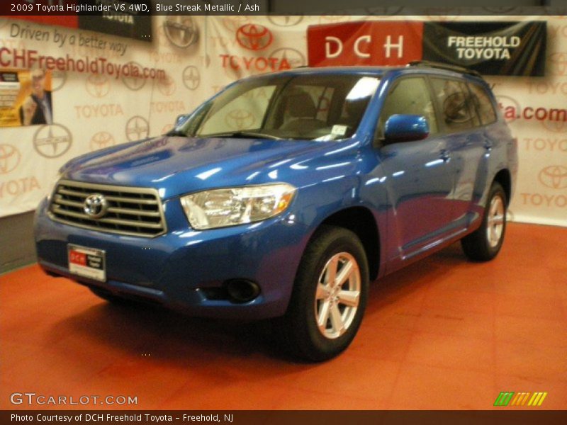 Blue Streak Metallic / Ash 2009 Toyota Highlander V6 4WD