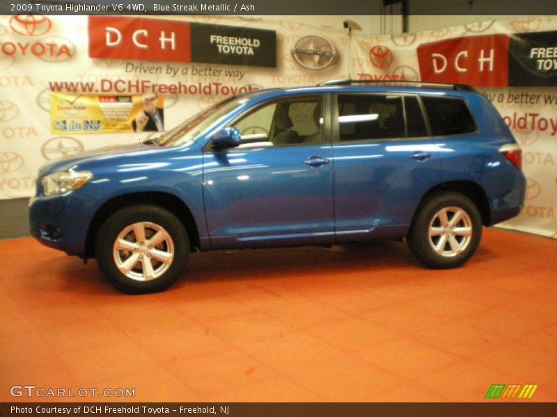 Blue Streak Metallic / Ash 2009 Toyota Highlander V6 4WD