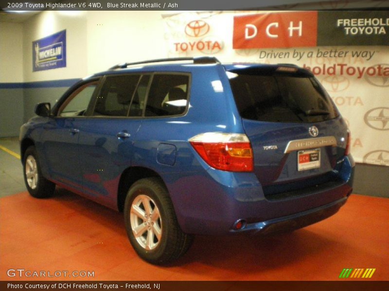 Blue Streak Metallic / Ash 2009 Toyota Highlander V6 4WD