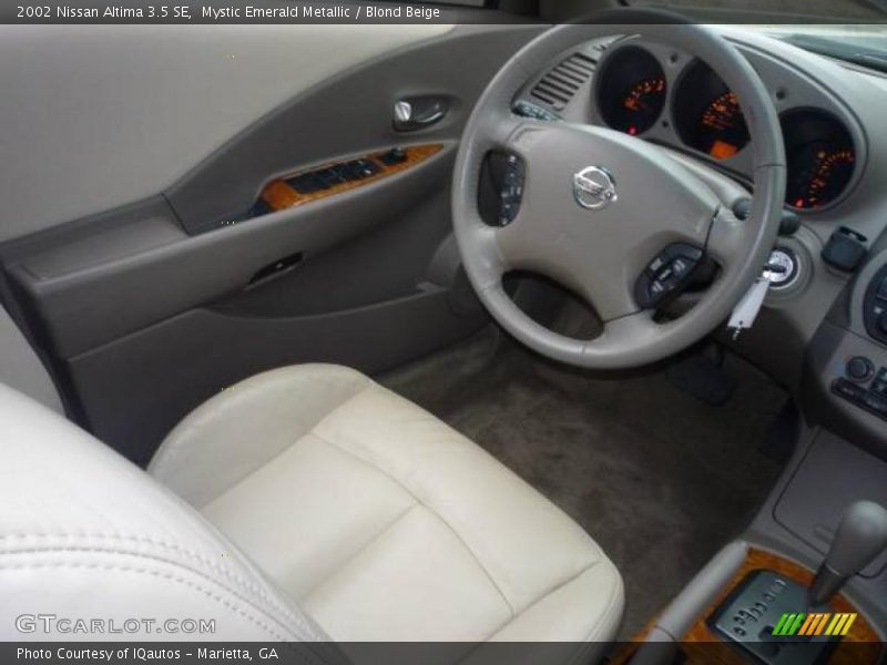 Mystic Emerald Metallic / Blond Beige 2002 Nissan Altima 3.5 SE