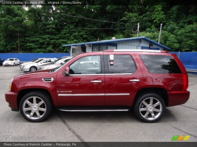 Infrared / Ebony/Ebony 2009 Cadillac Escalade AWD