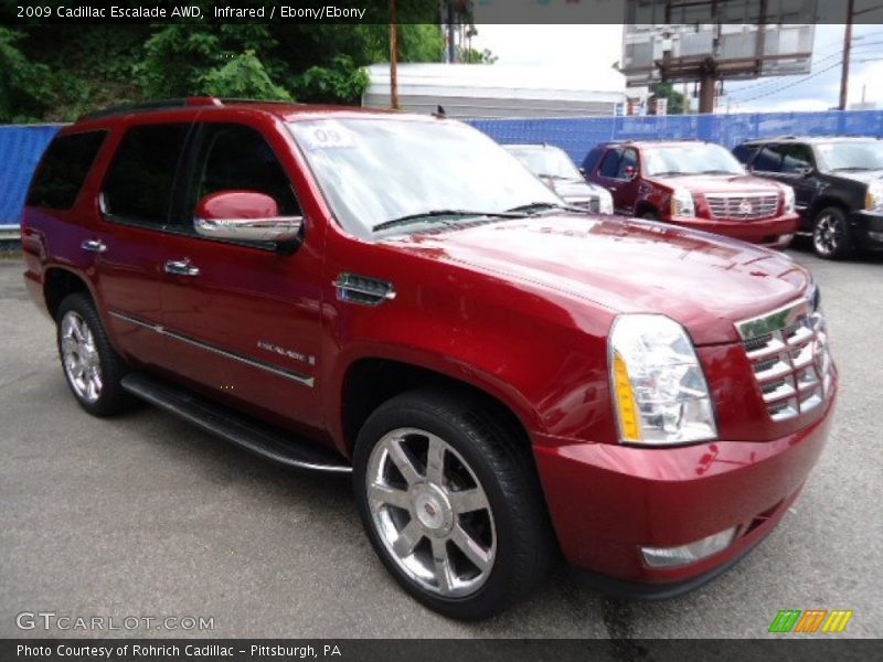 Infrared / Ebony/Ebony 2009 Cadillac Escalade AWD