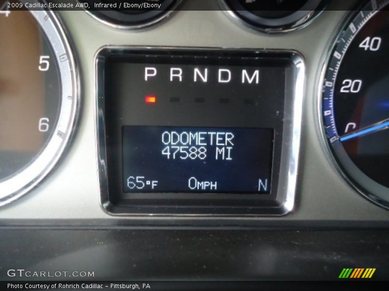 Infrared / Ebony/Ebony 2009 Cadillac Escalade AWD
