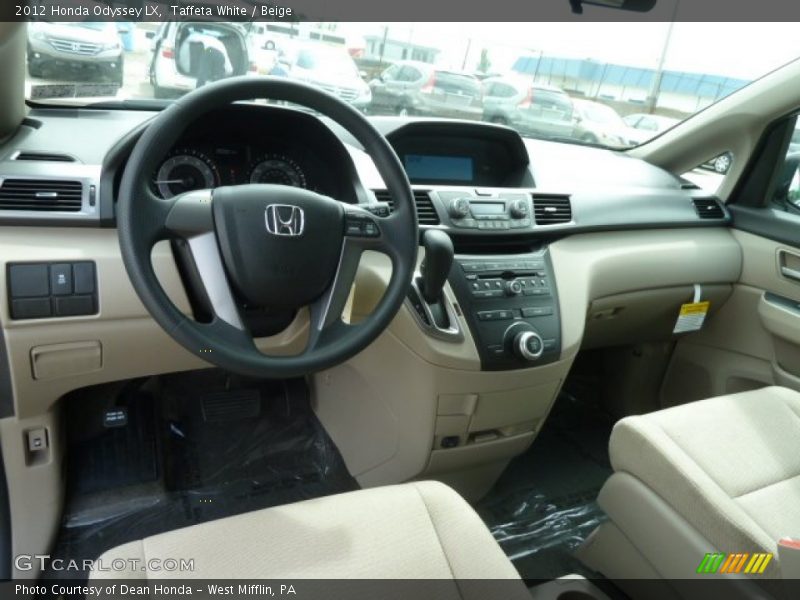 Taffeta White / Beige 2012 Honda Odyssey LX