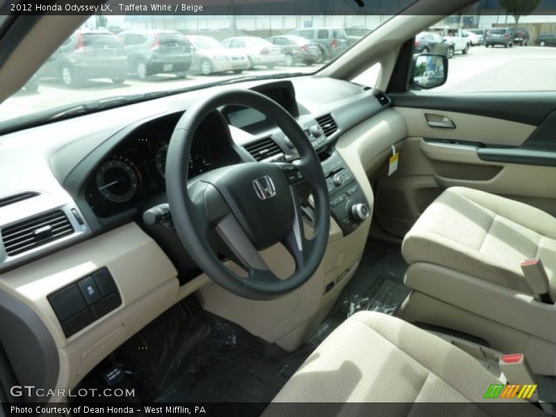 Taffeta White / Beige 2012 Honda Odyssey LX