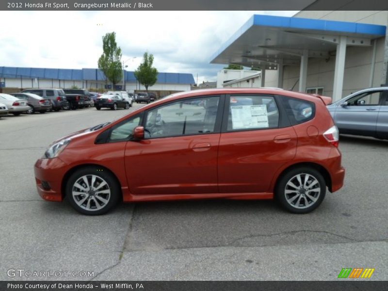 Orangeburst Metallic / Black 2012 Honda Fit Sport