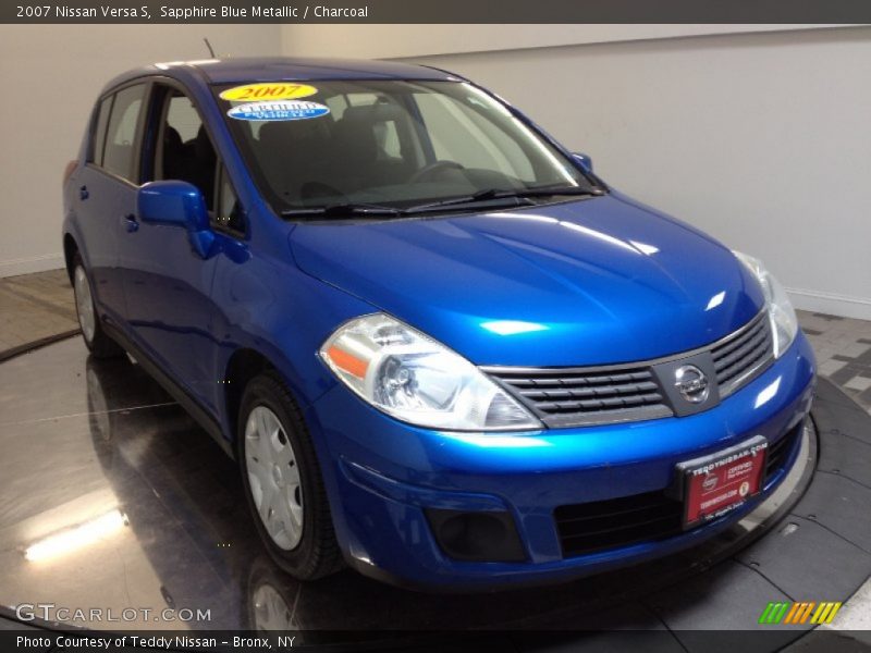Sapphire Blue Metallic / Charcoal 2007 Nissan Versa S