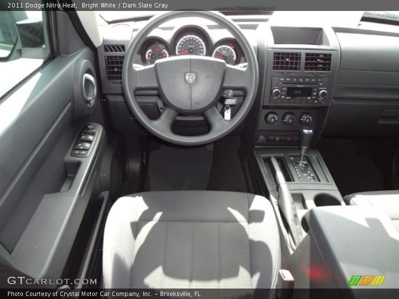 Bright White / Dark Slate Gray 2011 Dodge Nitro Heat