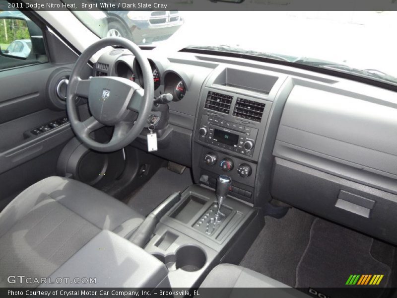 Bright White / Dark Slate Gray 2011 Dodge Nitro Heat