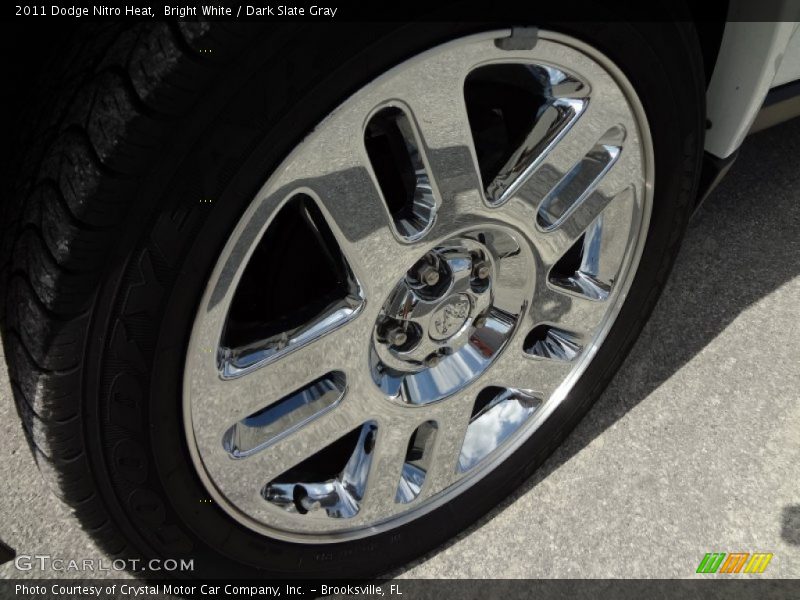 Bright White / Dark Slate Gray 2011 Dodge Nitro Heat