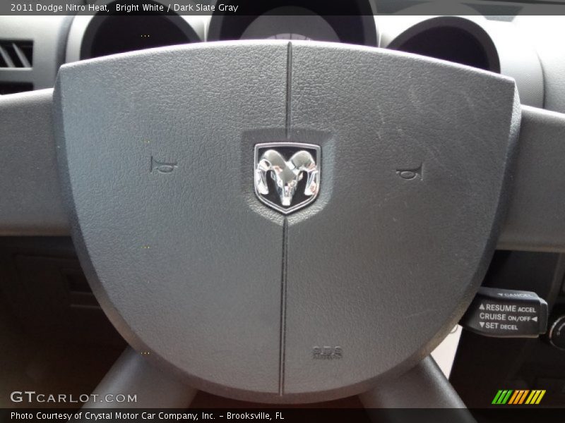 Bright White / Dark Slate Gray 2011 Dodge Nitro Heat