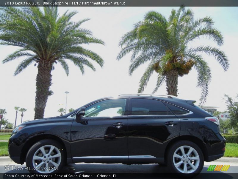 Black Sapphire Pearl / Parchment/Brown Walnut 2010 Lexus RX 350