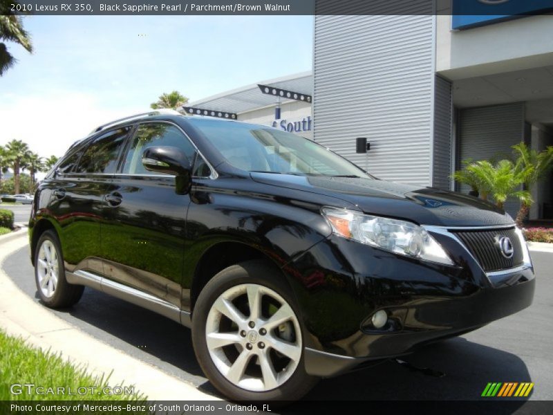 Black Sapphire Pearl / Parchment/Brown Walnut 2010 Lexus RX 350