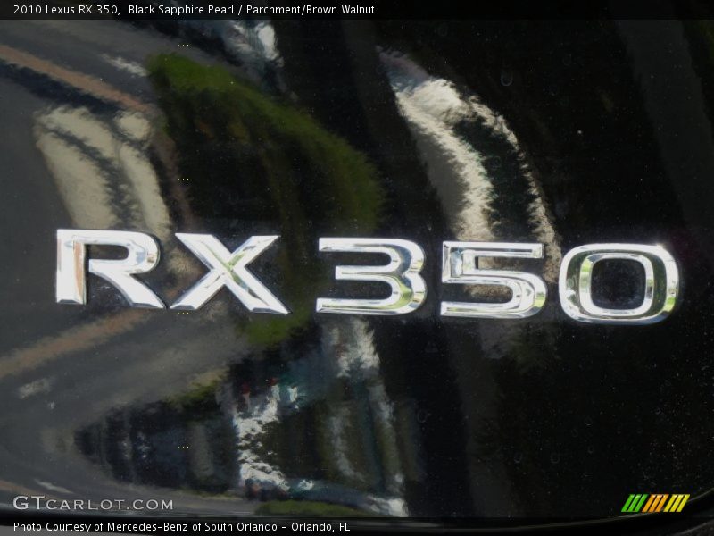Black Sapphire Pearl / Parchment/Brown Walnut 2010 Lexus RX 350