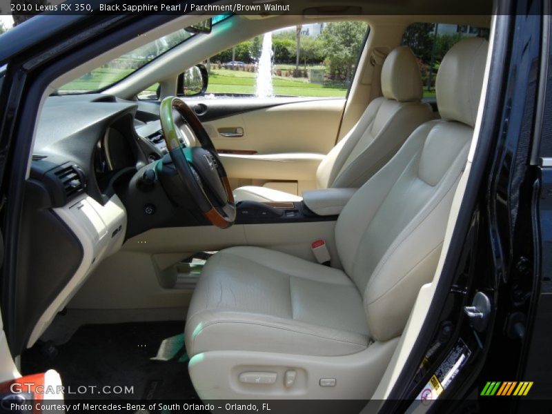 Black Sapphire Pearl / Parchment/Brown Walnut 2010 Lexus RX 350